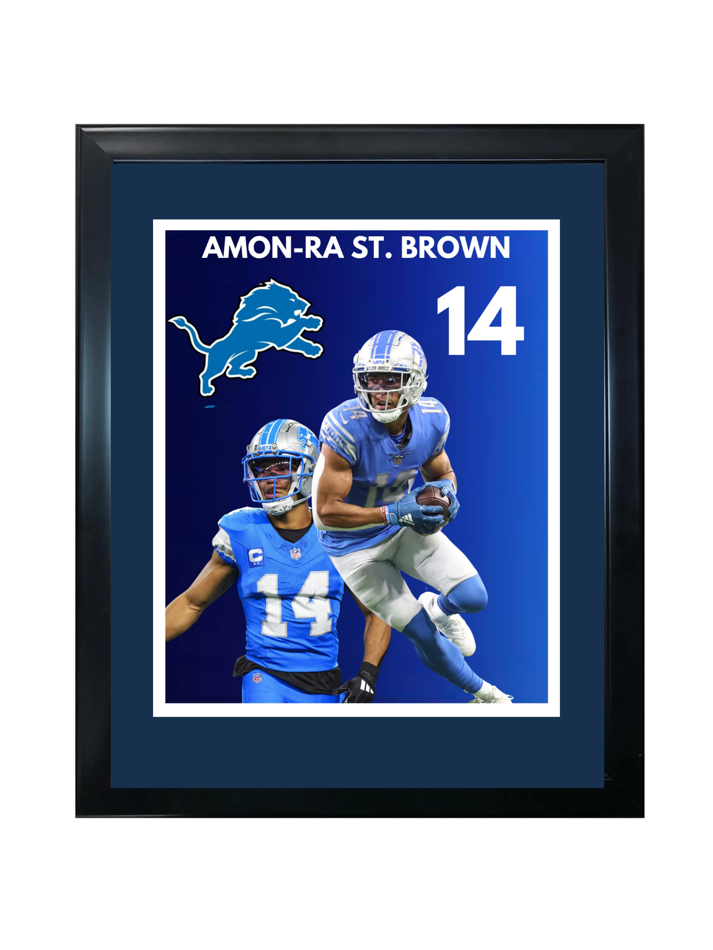 AMON-RA ST BROWN 11X14 FRAMED PHOTO