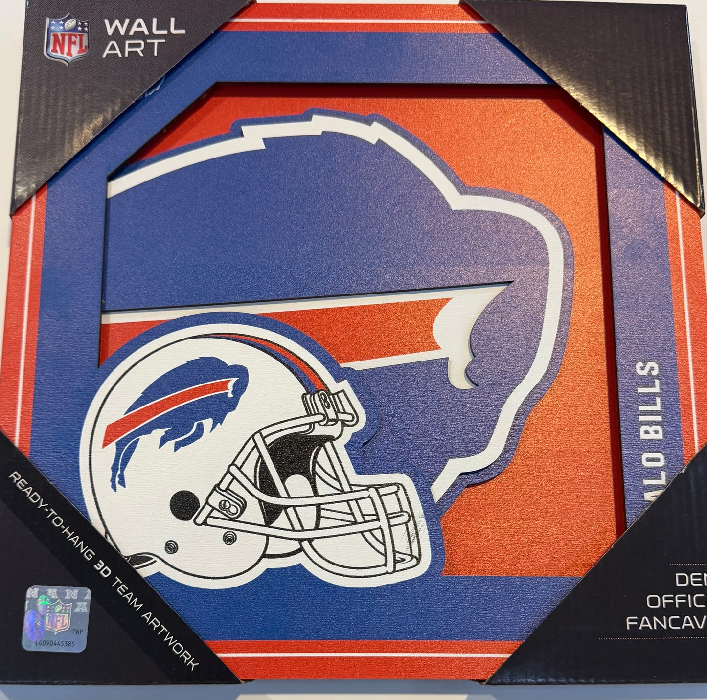 BUFFALO BILLS 12X12 LASER CUT LOGO WOOD SIGN