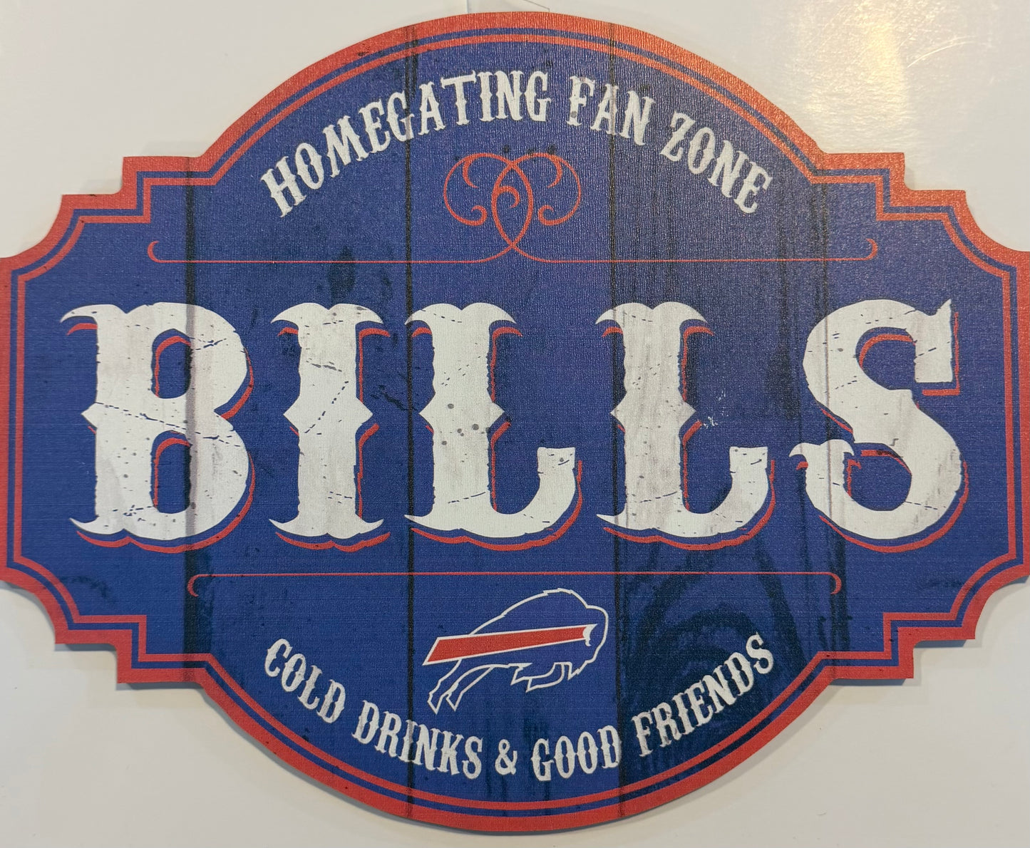 BUFFALO BILLS 12X12 WOOD SIGN