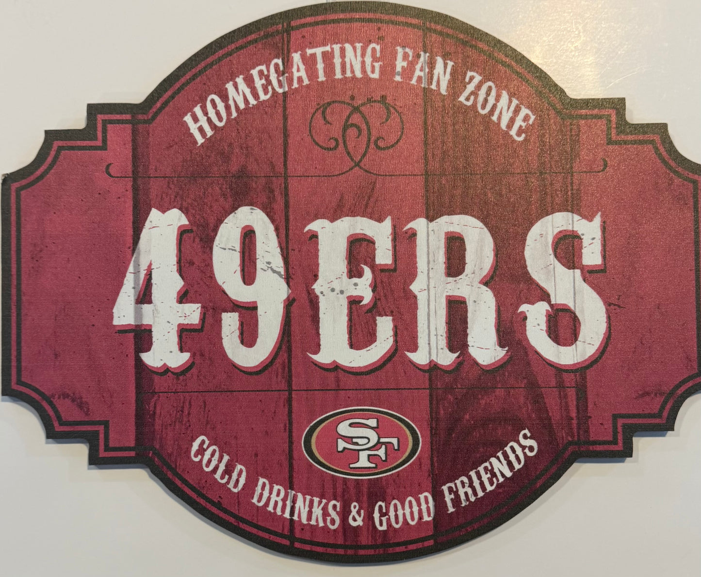 SAN FRANCISCO 49ERS 12X12 WOOD SIGN