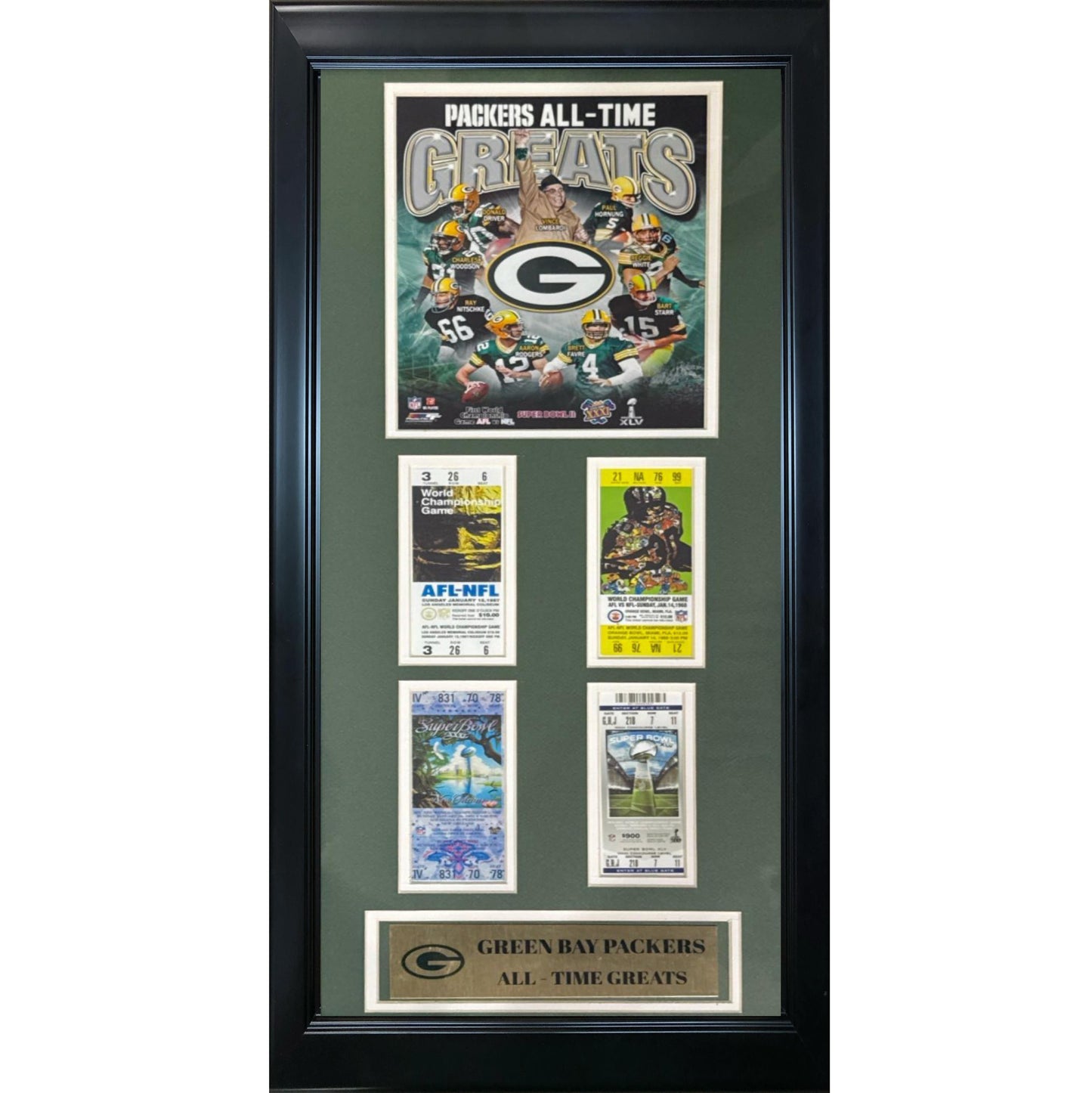 Green Bay Packers All Time Greats w/ Superbowl tickets