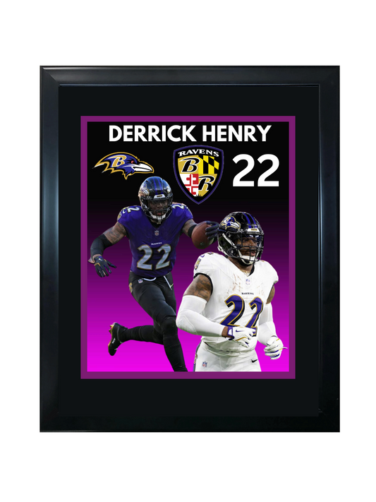 DERRICK HENRY 11X14 FRAMED PHOTO