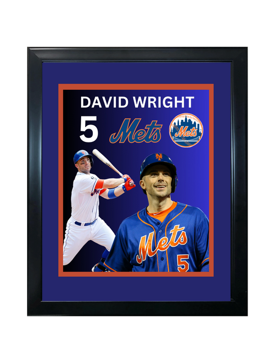 DAVID WRIGHT 11X14 FRAMED PHOTO