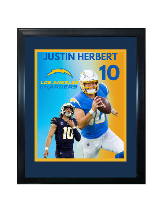 JUSTIN HERBERT 11X14 FRAMED PHOTO