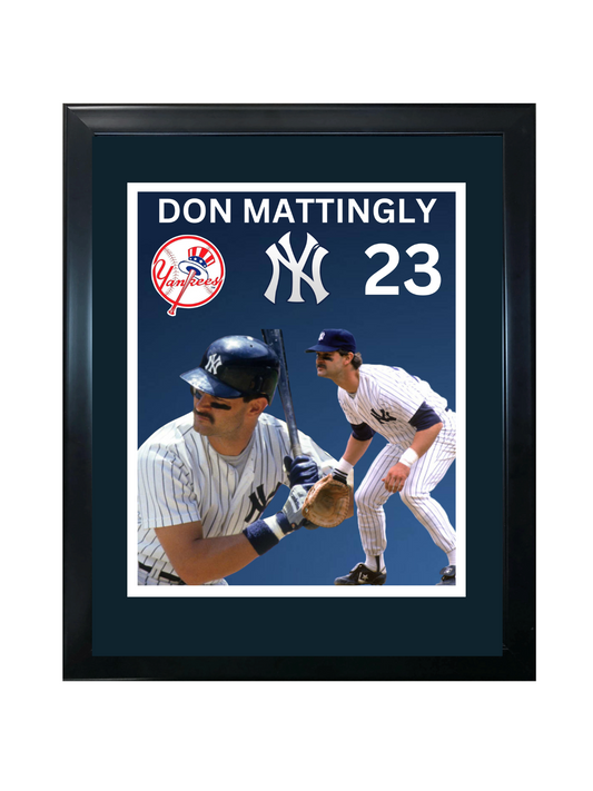 DON MATTINGLY 11X14 FRAMED PHOTO
