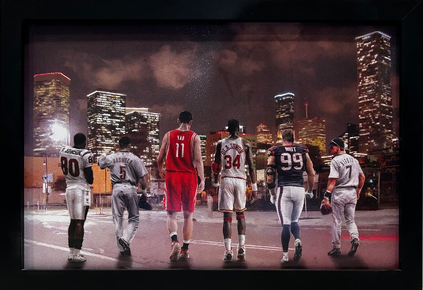 City of Houston 12x18 framed artwork print