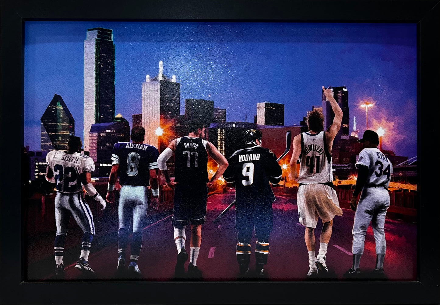 City of Dallas 12x18 framed artwork print