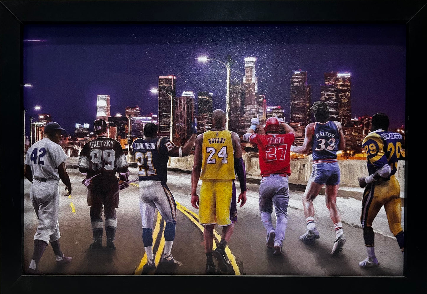 City of Los Angeles 12x18 framed artwork print