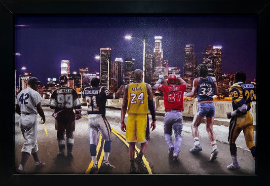City of Los Angeles 12x18 framed artwork print
