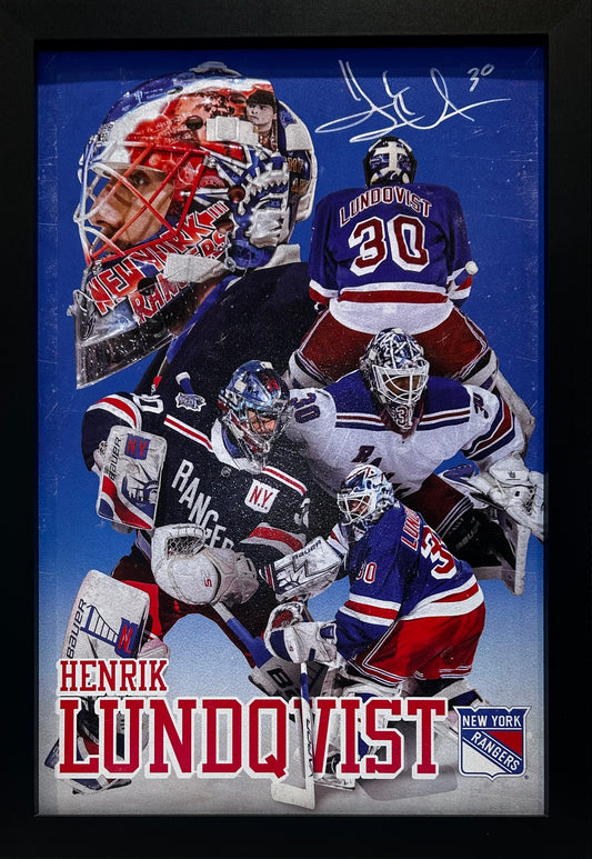 Henrik Lundqvist 12x18 framed artwork print