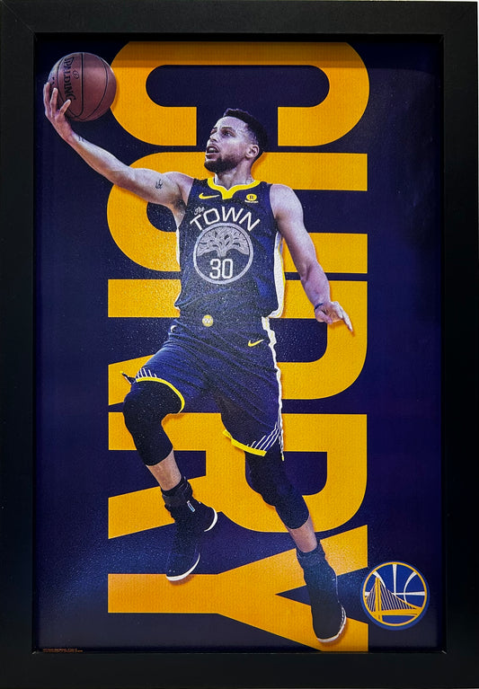 Steph Curry 12x18 framed artwork print