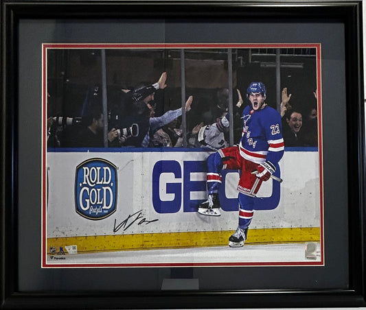 NEW YORK RANGERS ADAM FOX SIGNED 16X20 DOUBLE MATTED AND FRAMED 20X24 CERTIFIED FANATICS