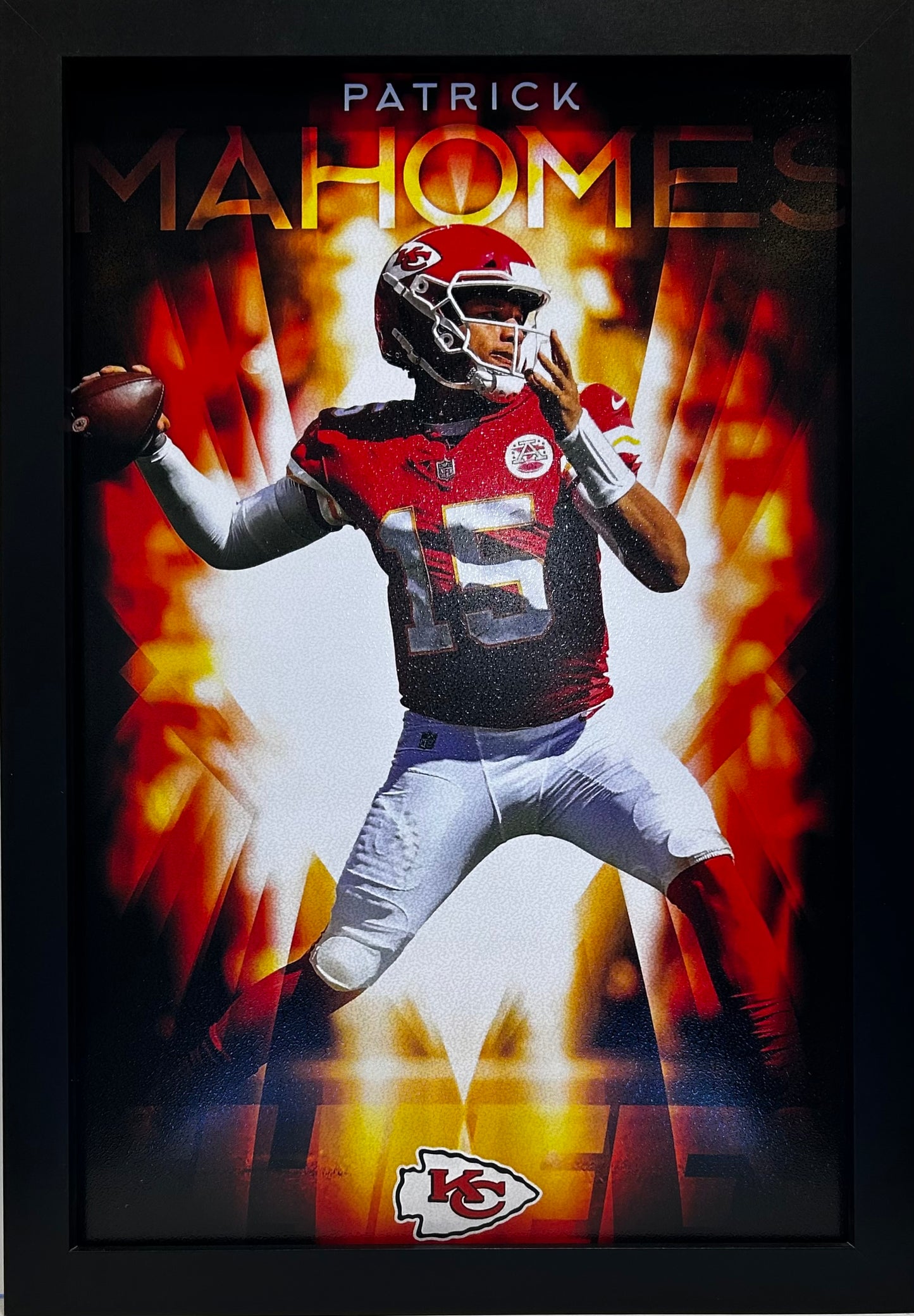 Patrick Mahomes 12x18 framed artwork print