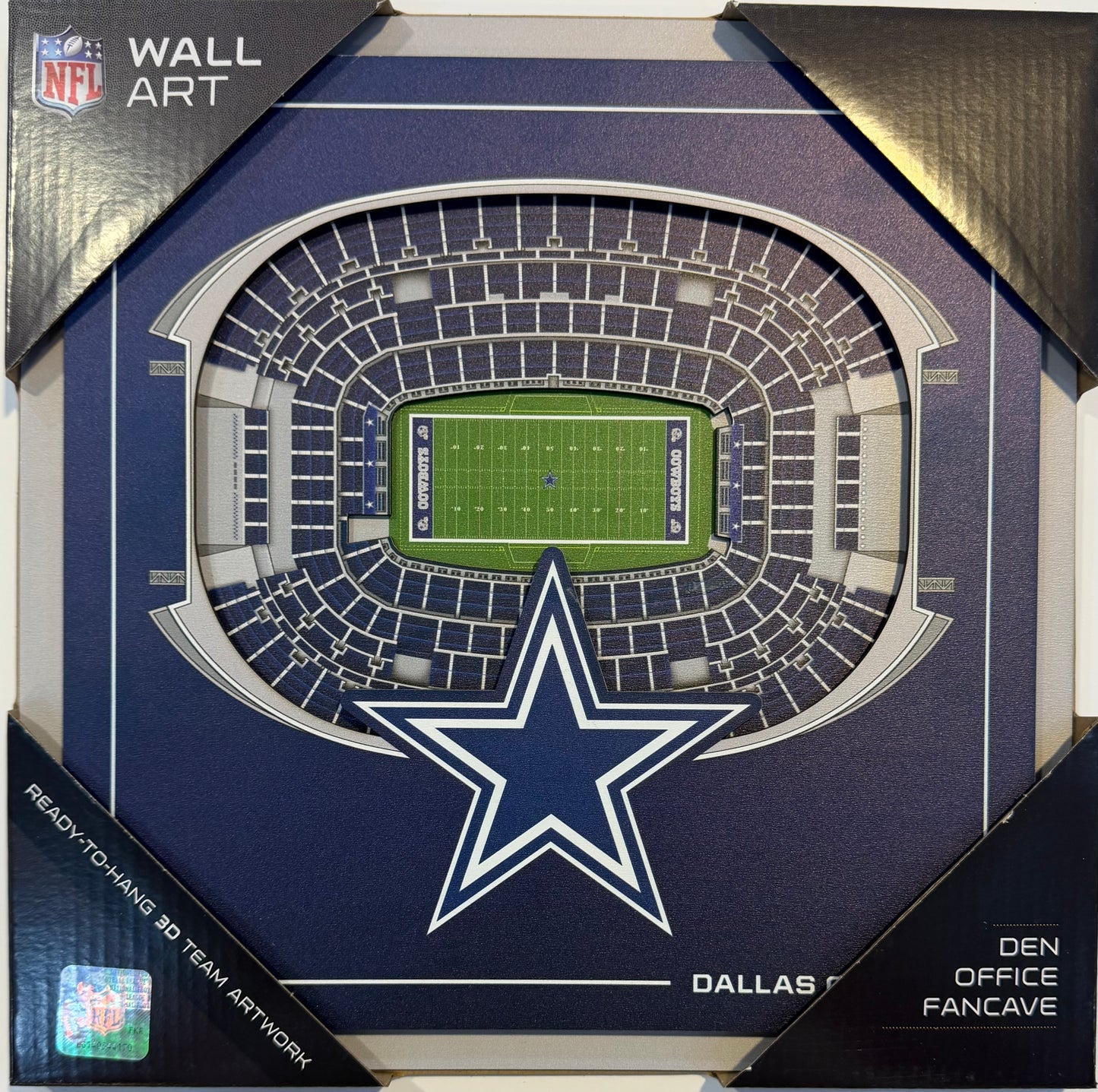 DALLAS COWBOYS 12X12 LASER CUT STADIUM WOOD SIGN