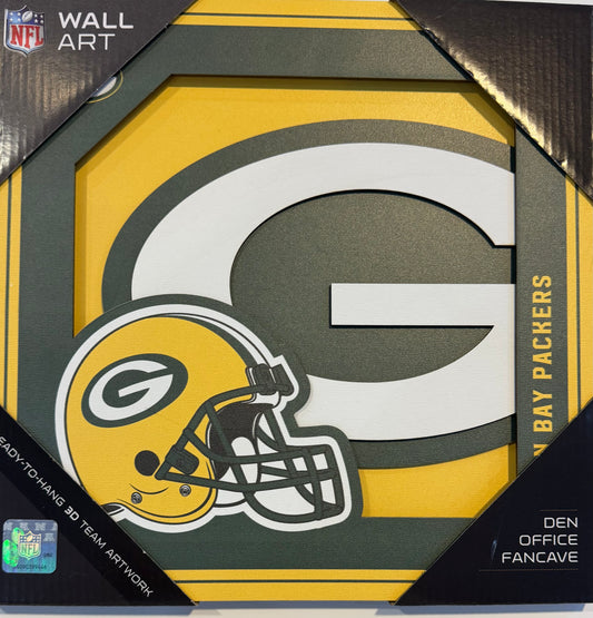 GREEN BAY PACKERS 12X12 LASER CUT LOGO WOOD SIGN