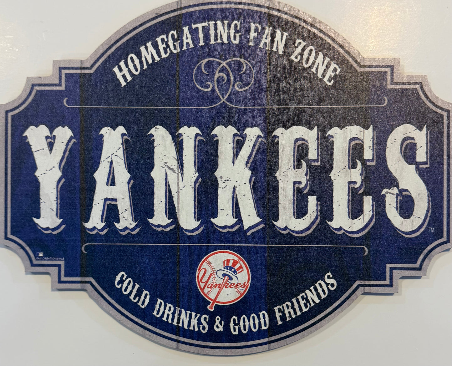 NEW YORK YANKEES 12X12 WOOD SIGN