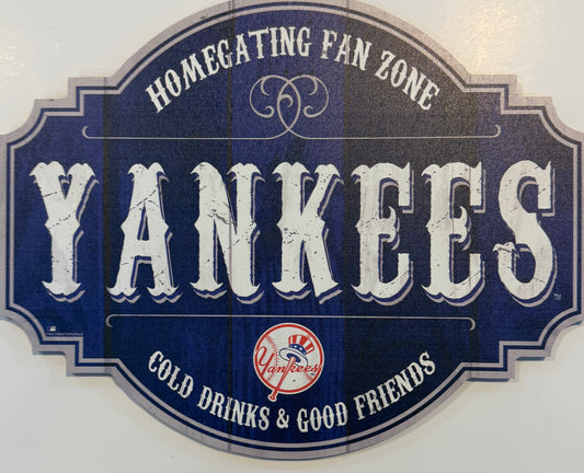 NEW YORK YANKEES 12X12 WOOD SIGN