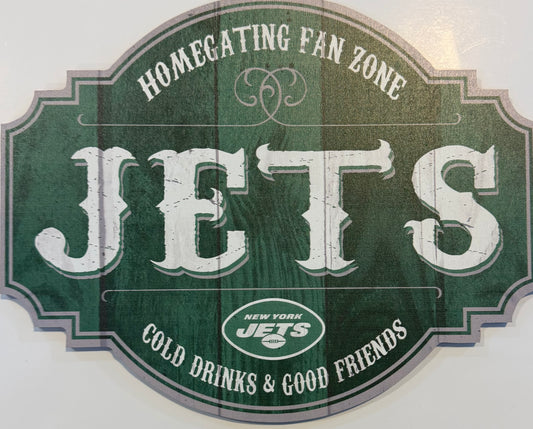 NEW YORK JETS 12X12 WOOD SIGN