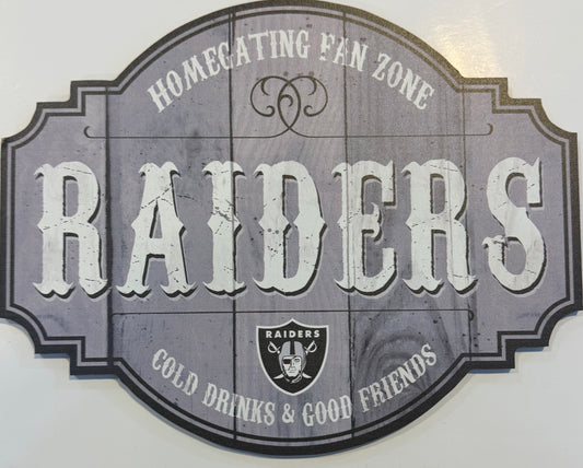 LAS VEGAS RAIDERS 12X12 WOOD SIGN
