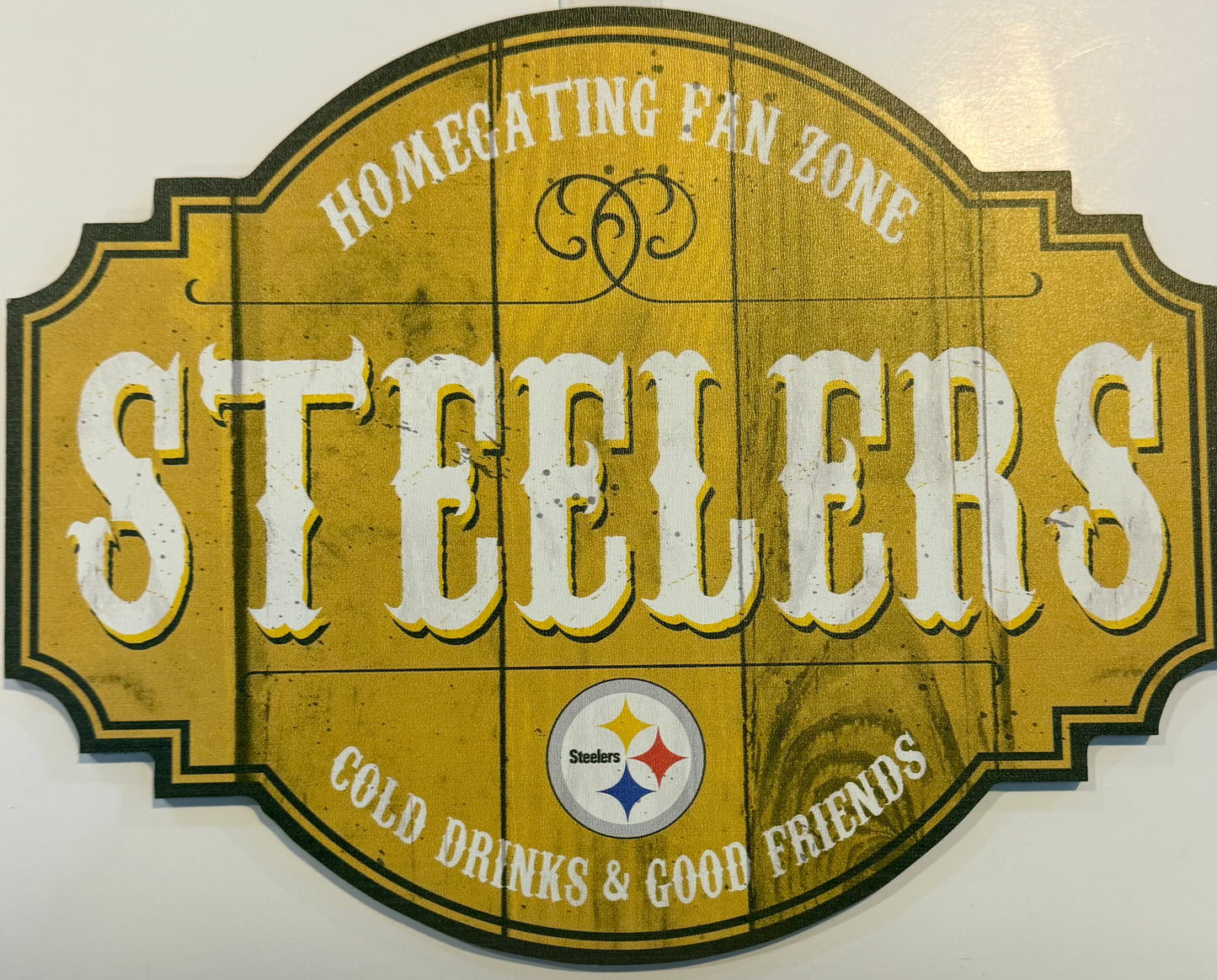PITTSBURGH STEELERS 12X12 WOOD SIGN