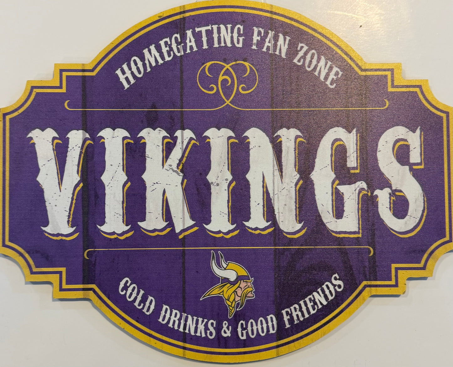 MINNESOTA VIKINGS 12X12 WOOD SIGN