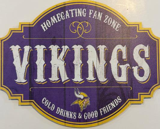 MINNESOTA VIKINGS 12X12 WOOD SIGN