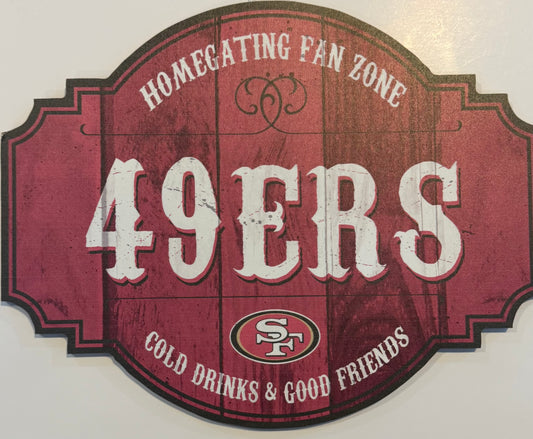 SAN FRANCISCO 49ERS 12X12 WOOD SIGN