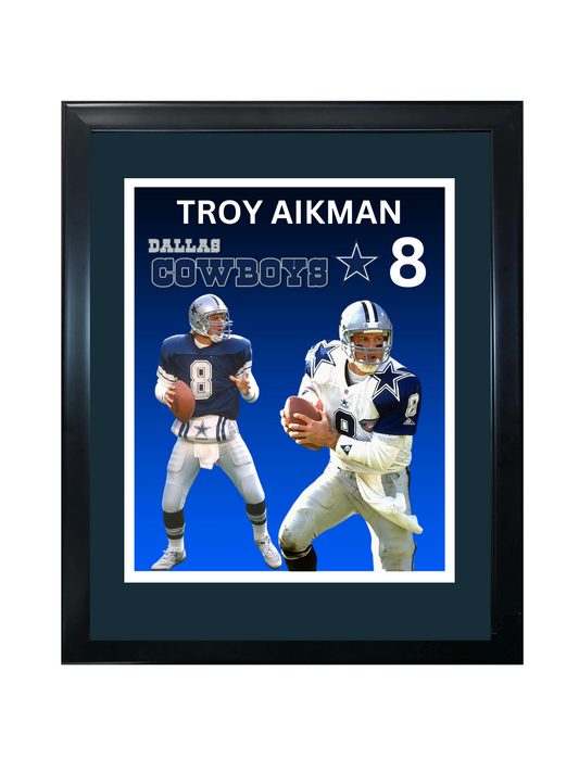 TROY AIKMAN 11X14 FRAMED PHOTO