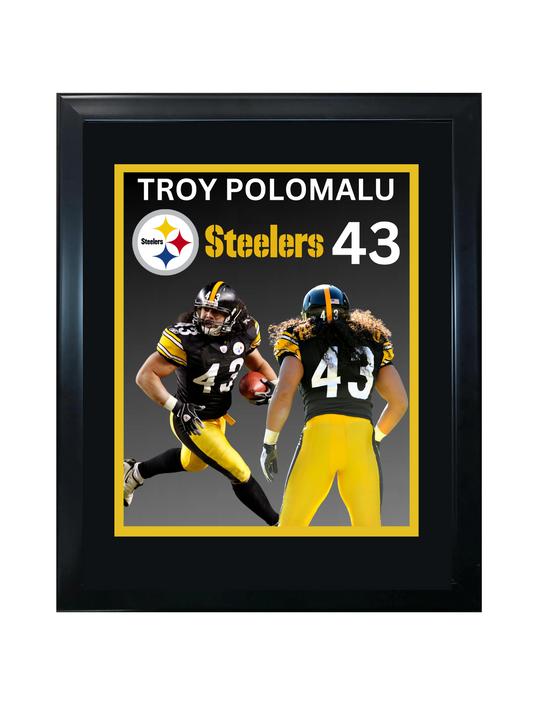 TROY POLOMALU 11X14 FRAMED PHOTO